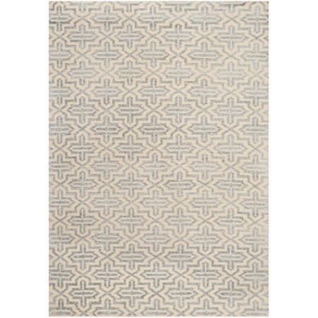 Safavieh 4 x 6 ft. Small Rectangle Contemporary Stone Wash Silver Hand Knotted Rug STW215A-4